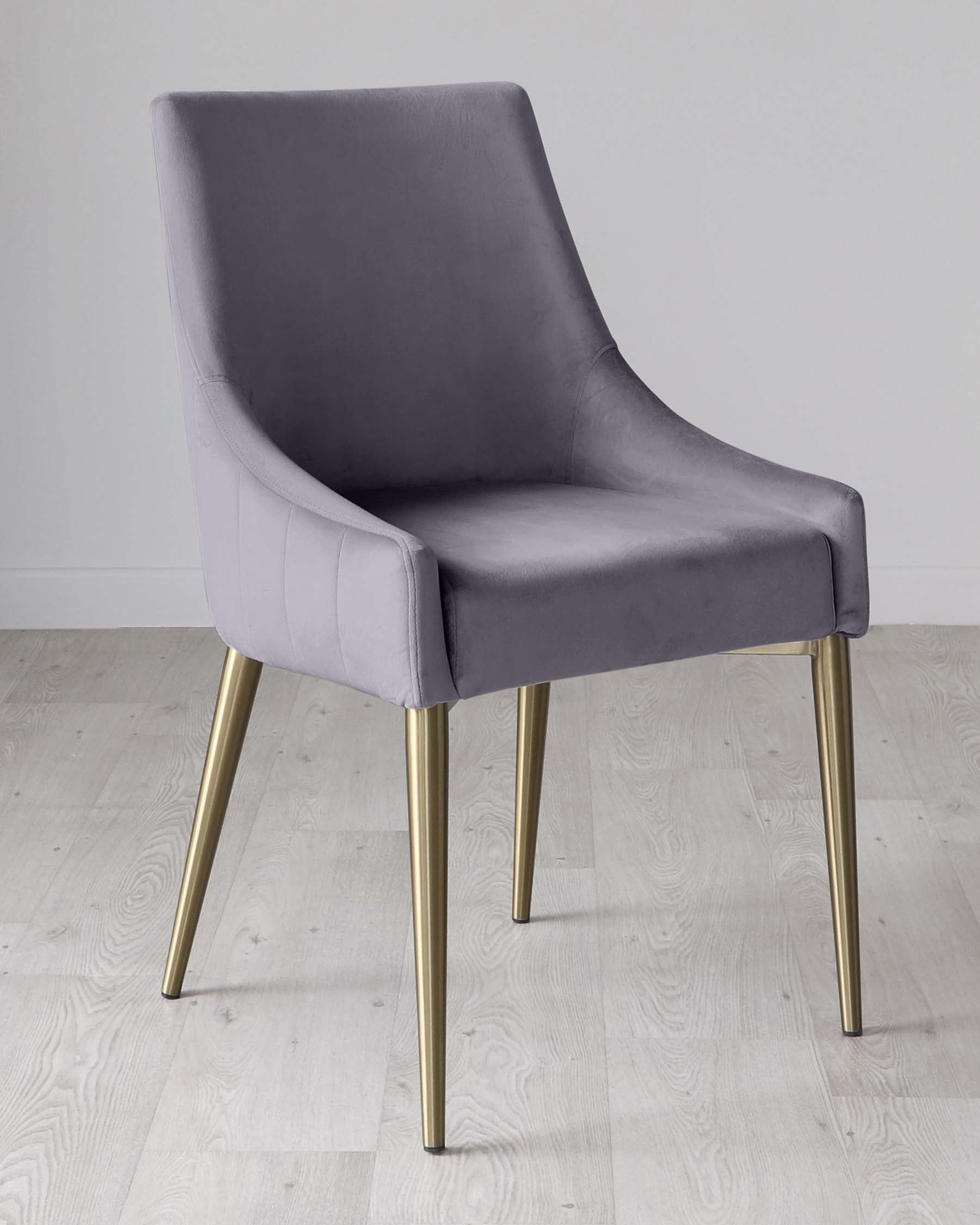 Juliana Dark Grey Velvet Dining Chair With Brushed Brass Legs Set of –  Danetti