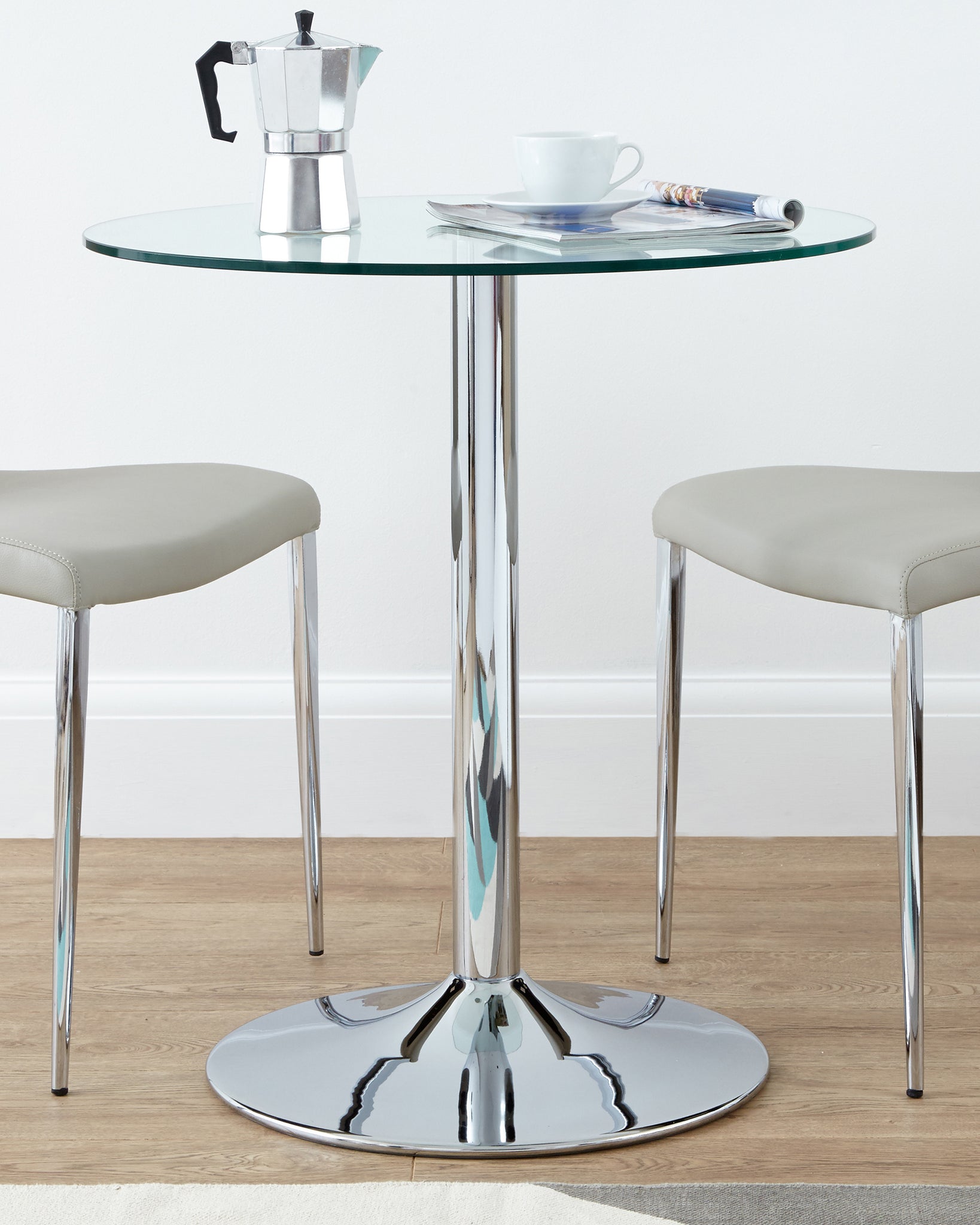 Round Glass 2 Seater Dining Table From Danetti
