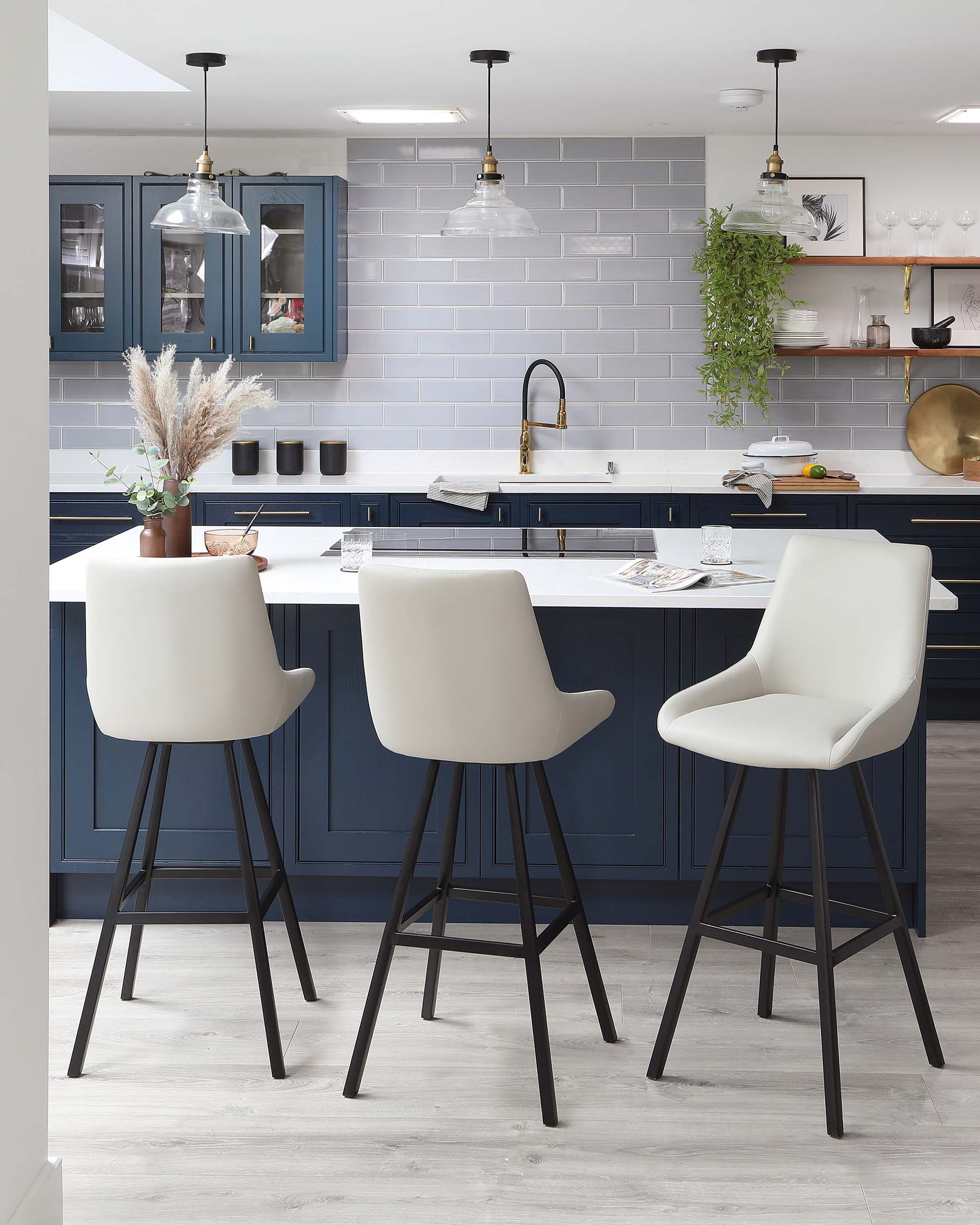 Bar stools with black shop legs