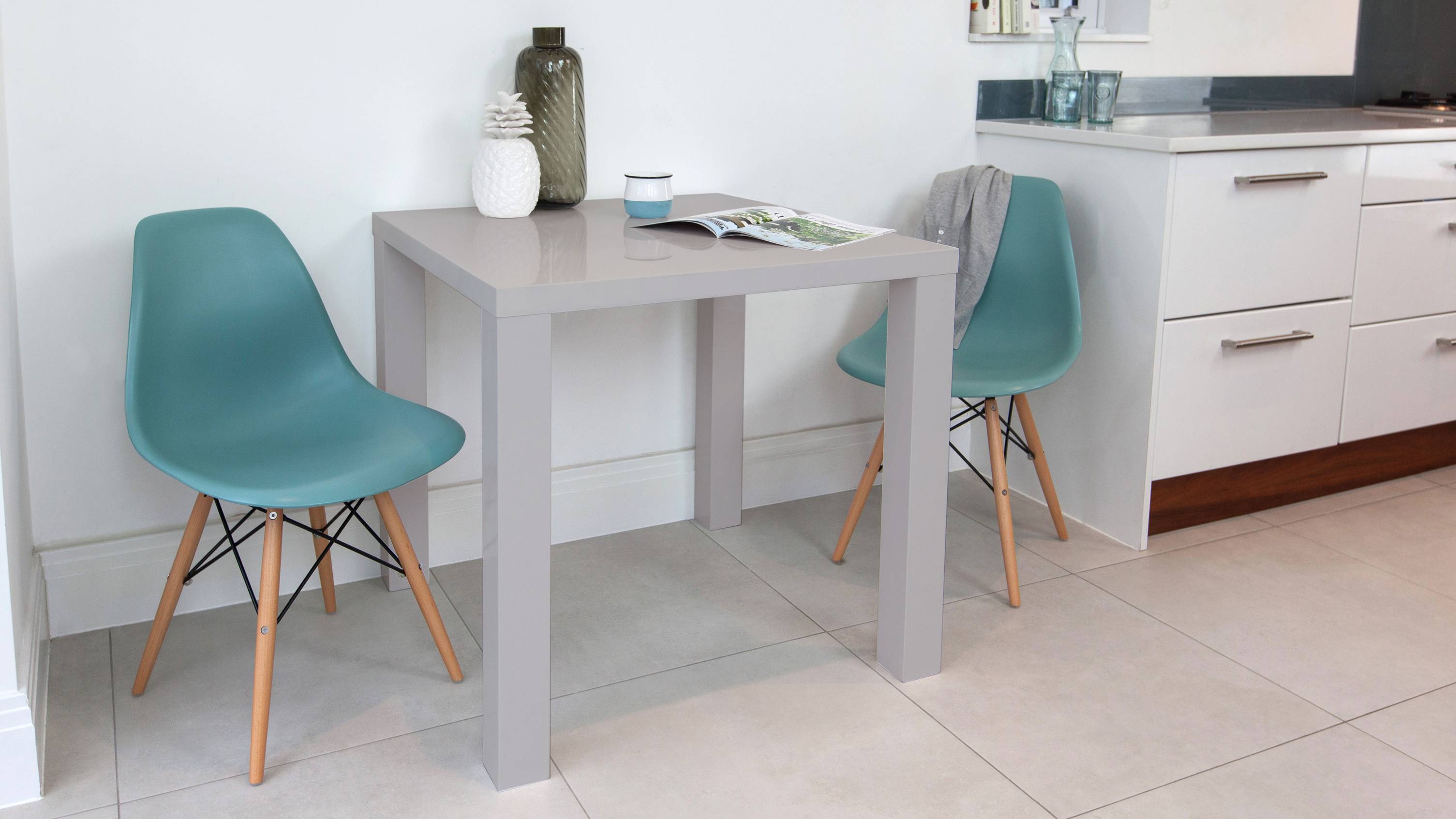 grey gloss kitchen table