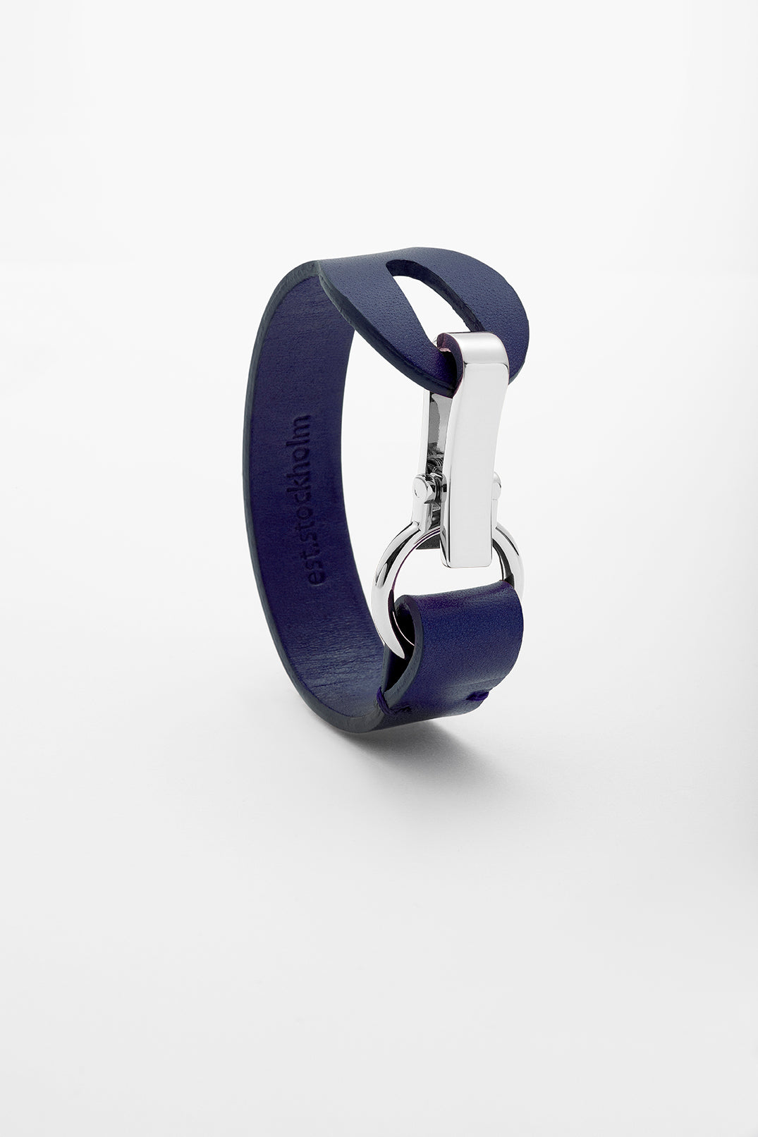 Single Blue Braided Leather Bracelet BRS05B