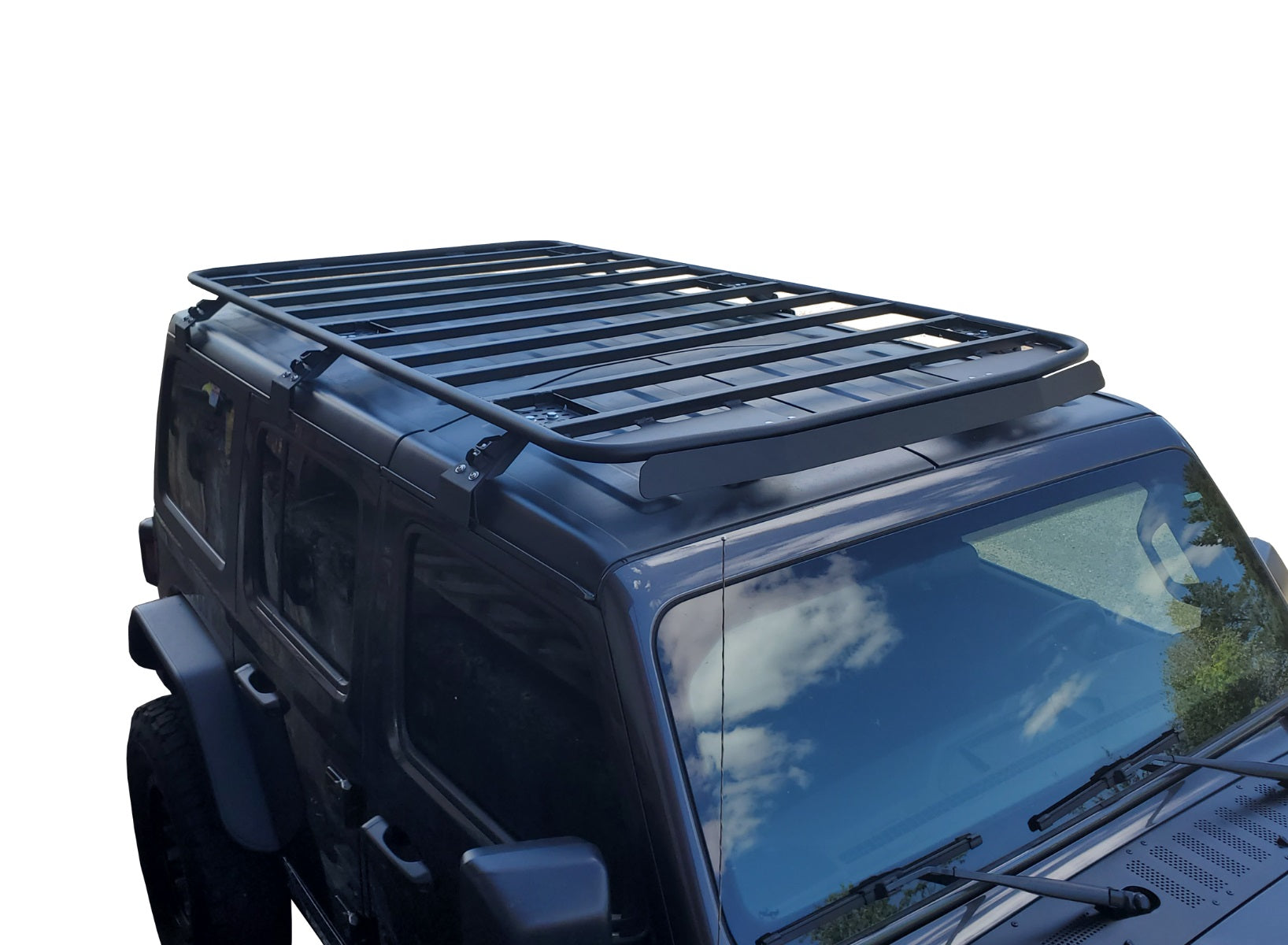 Warrior 2018-2021 Jeep Wrangler JLU Full Length Platform Roof Rack with  Rain Gutter Mounts 10908 | AutoPartsToys