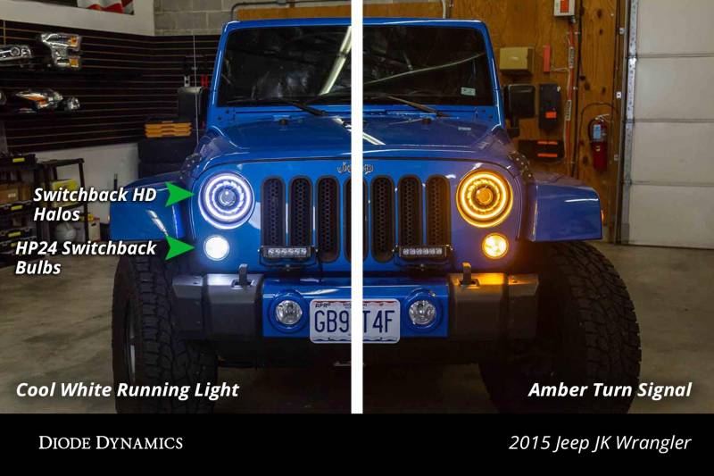 Diode Dynamics 2018-2019 Jeep Wrangler Halo Lights LED 185mm Switchback  Pair Universal DD2241 | AutoPartsToys