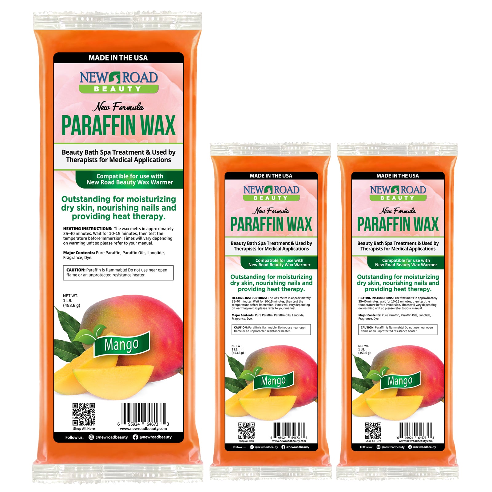 Mango Paraffin Wax Spa Treatment 6-Pack - New Road Beauty