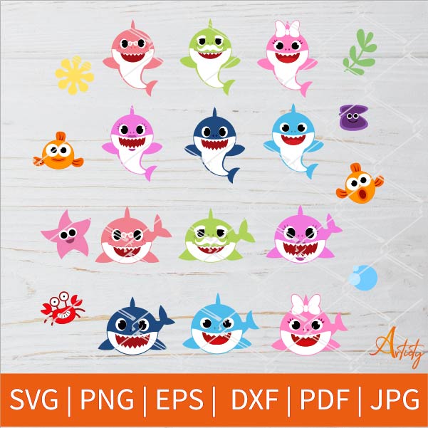 Free Free 343 Baby Shark Daddy Shark Svg SVG PNG EPS DXF File