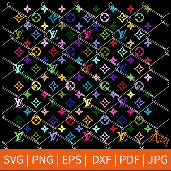 LV Pattern Digital Paper Svg Cut Files - Louis Vuitton Pattern SVG -Lo