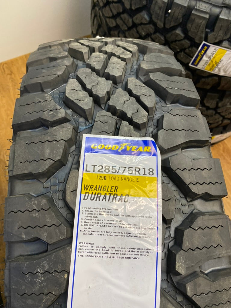 LT 285/75/18 Goodyear Duratrac All weather 18 inch – R&T Sales