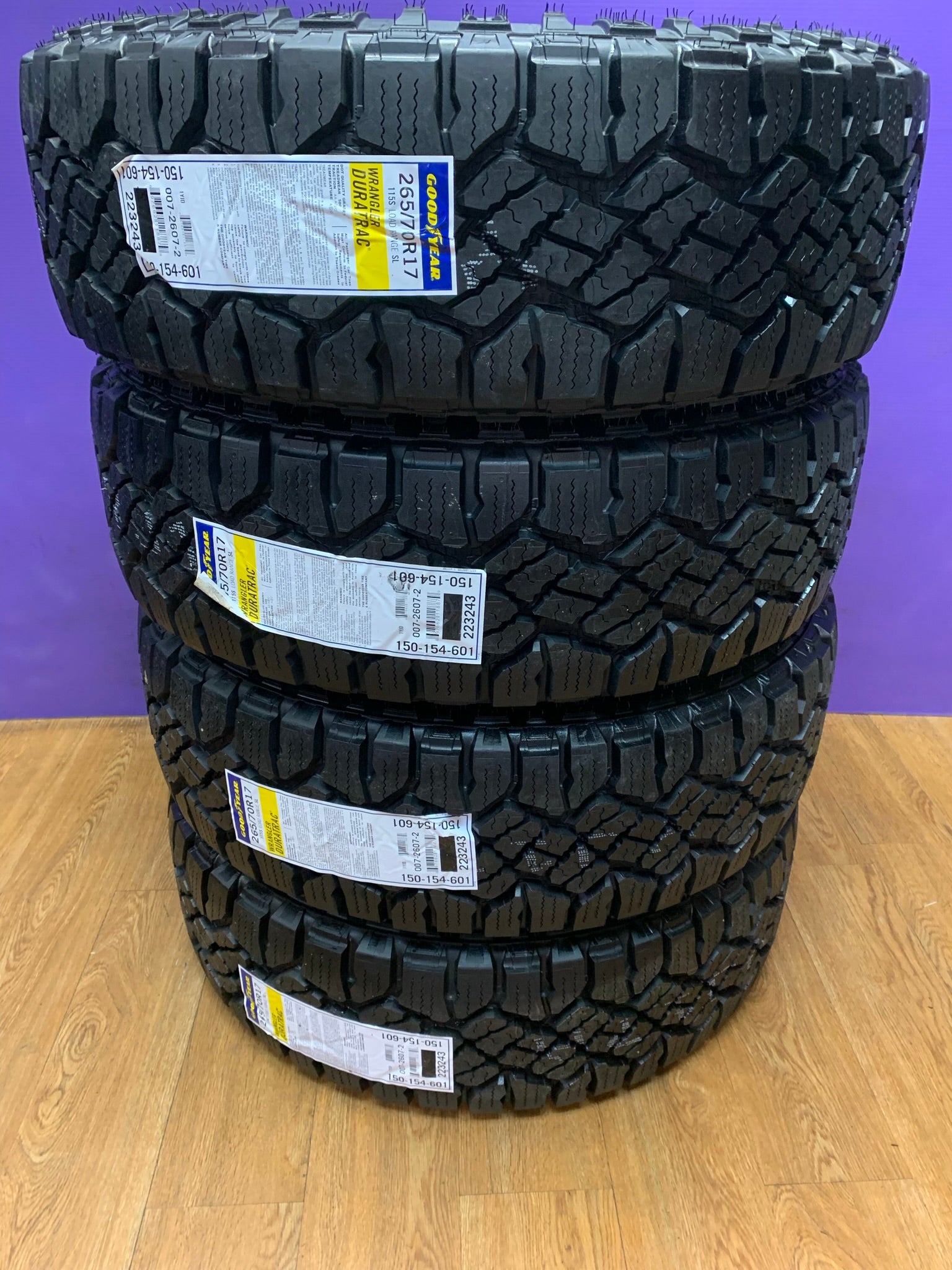 265/70/17 Goodyear Wrangler Duratrac All Weather FOUR 17 inch Tires – R&T  Sales