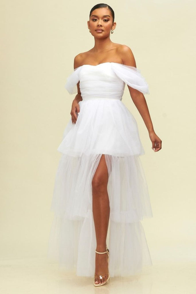 Nadia Tulle Dress - White