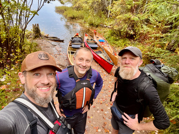 The Author and his paddling partners at the end of their journey