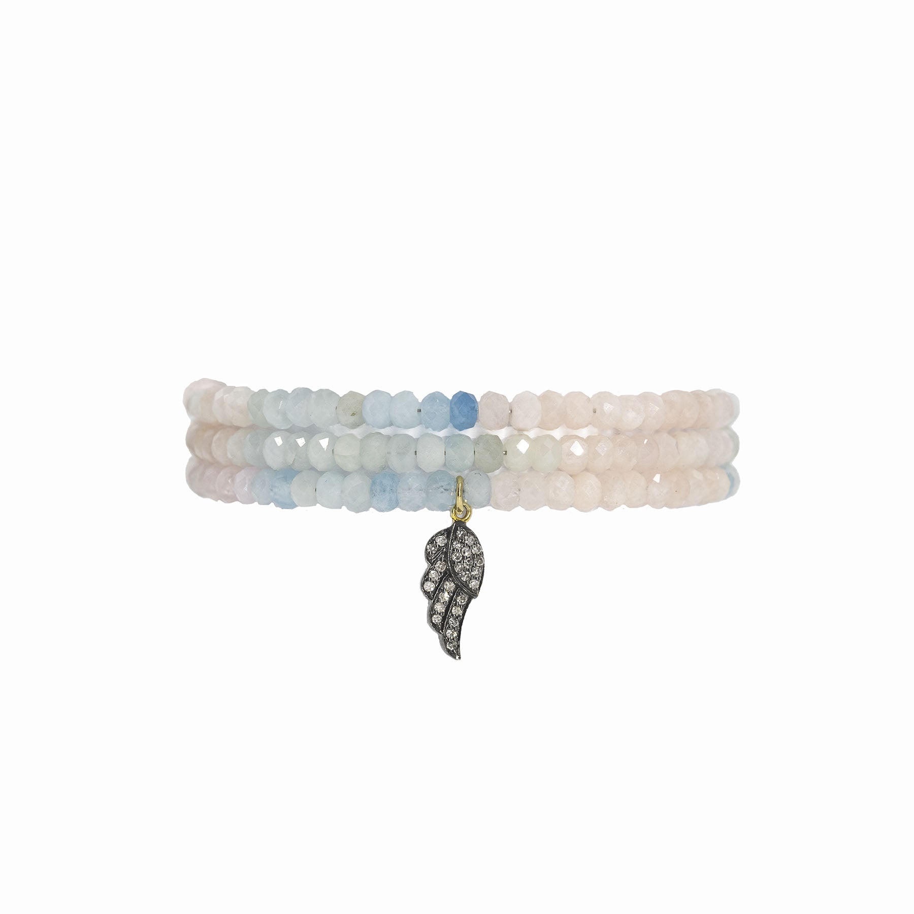 pastel morganite tripple wrap diamond angel wing bracelet.jpg__PID:01ce6ed7-cfba-4afe-b388-a331c45aec40