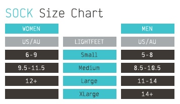 Lightfeet Size Chart