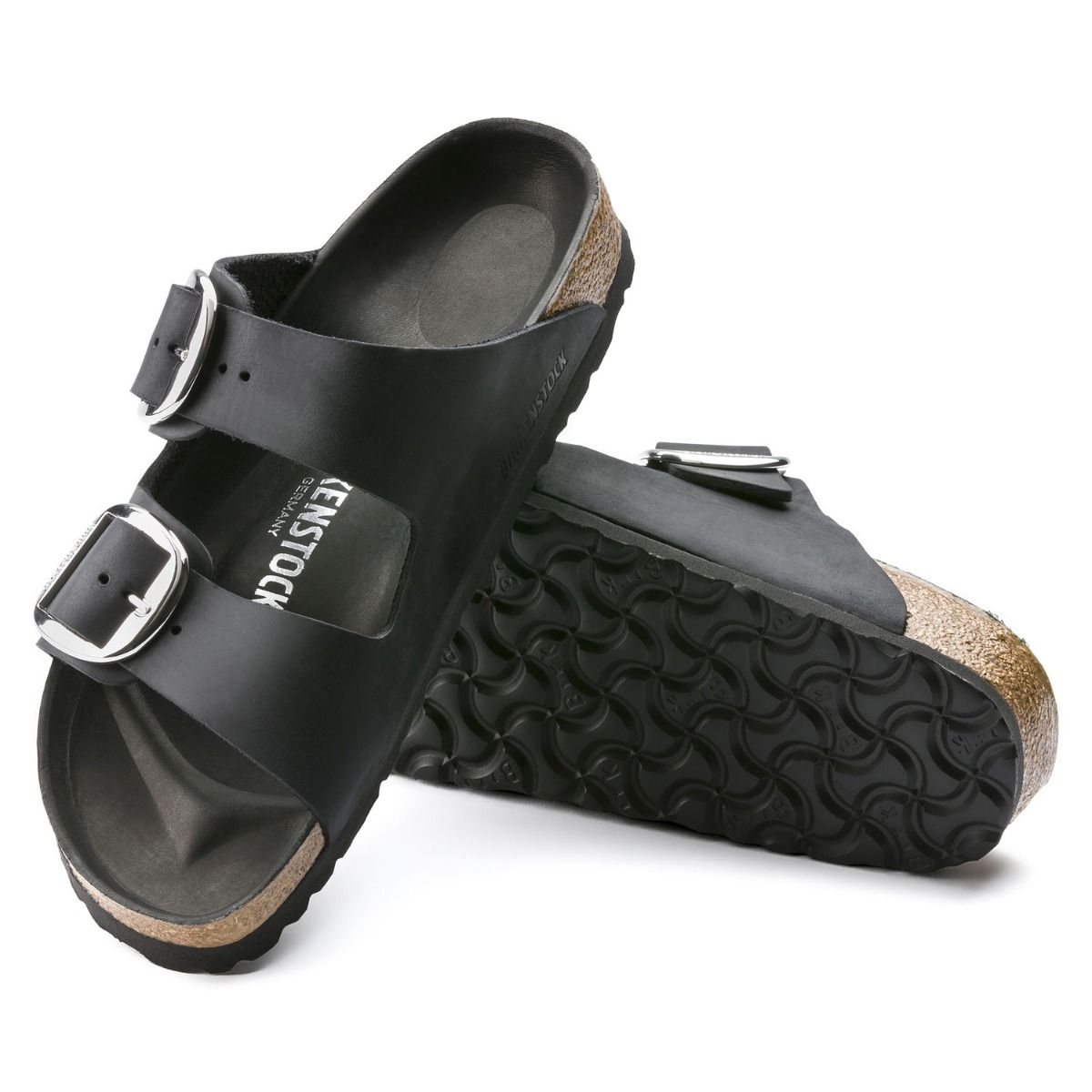 black leather birkenstocks