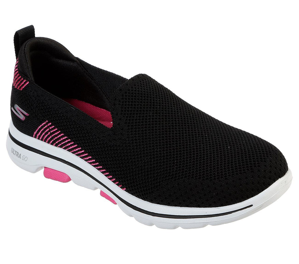 Skechers Go Walk 5 Prized Black Pink Sneakers – Bstore