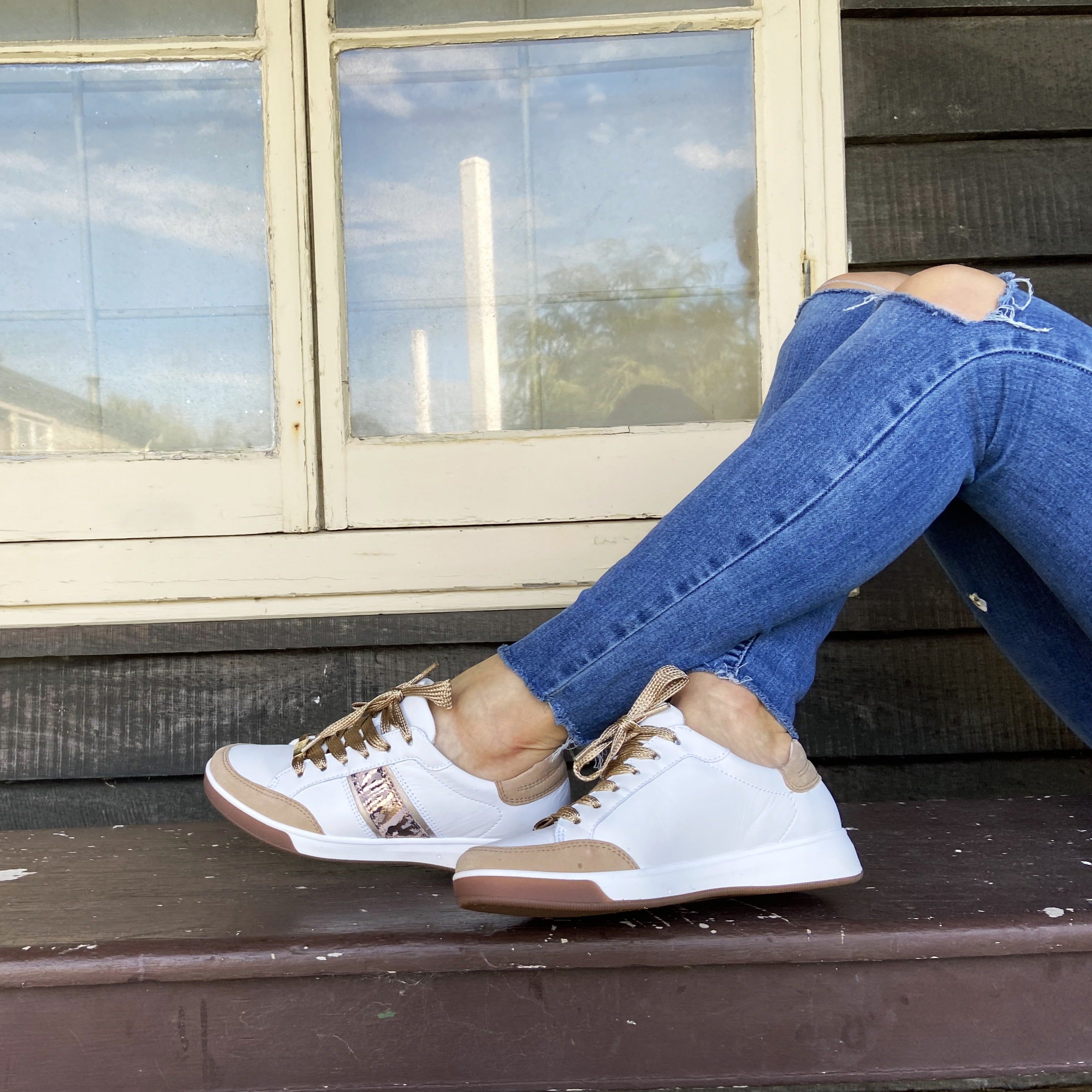 Kreunt Denk vooruit Verslaafd Ara Rom-High Soft White Gold Sneakers | Free Shipping – Bstore