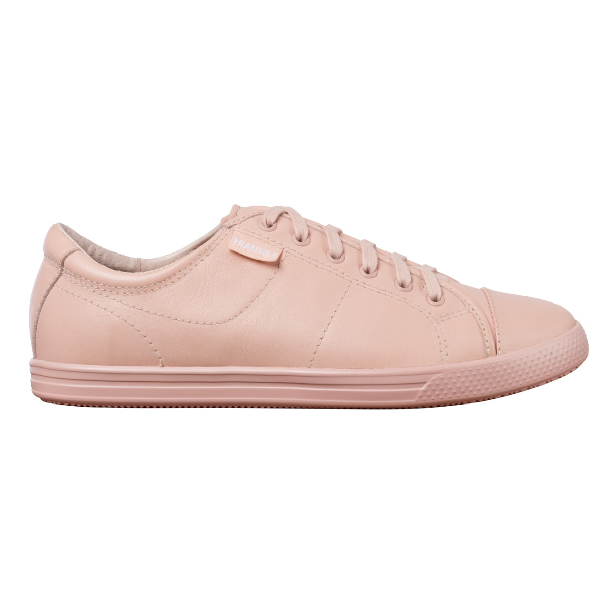 pink leather sneakers