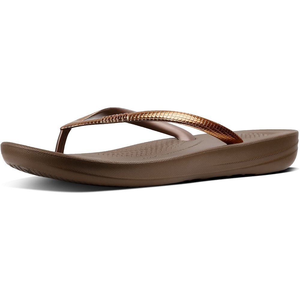 FitFlop iQushion Ergonomic Metallic Bronze Thong Sandals – Bstore