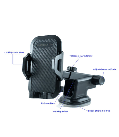 Adaptable Cradle Car Phone Mount Holder Adjustable Long Neck for Windshield Dashboard