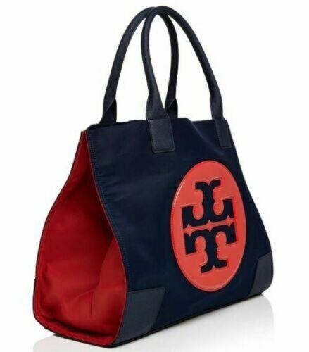 Buy Tory Burch Ella Tote Colorblock Nylon Bag in Cherry/Navy - 36757