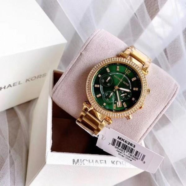 Buy Michael Kors Quartz Chronograph Stainless Steel Green Dial 38mm Watch  for Women - 6263