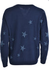 Jeff LETOILE Lurex Stars Sweater Navy
