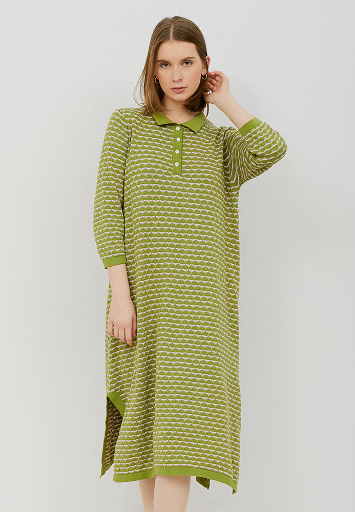 NONA Peony Knit Dress Avocado - Nona x Peony and Herself – NONA