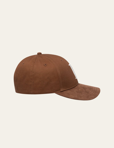 Les Deux MEN Baseball Cap Suede II Cap 870218-Caramel Brown/Light Ivory