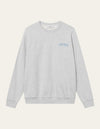 Les Deux MEN Blake Sweatshirt Sweatshirt 230474-Snow Melange/Washed Denim Blue