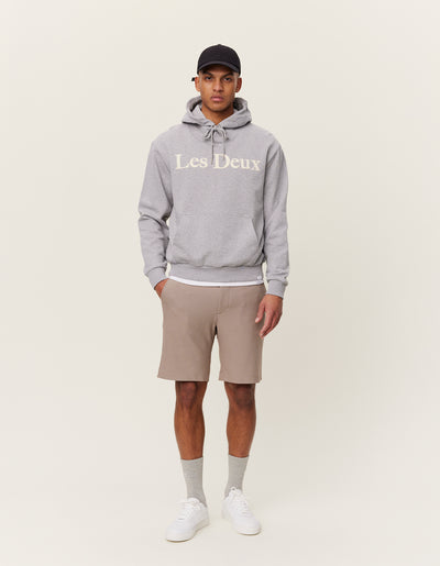 Les Deux MEN Charles Hoodie Hoodie 310201-Light Grey Melange/White