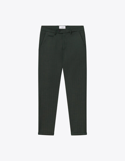 Les Deux MEN Como Herringbone Suit Pants Pants 546546-Pine Green