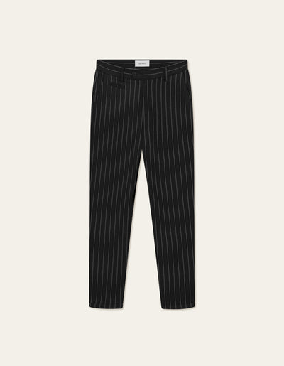 Les Deux MEN Como Pinstripe Wool Mélange Suit Pants Pants 320215-Grey Melange/Ivory