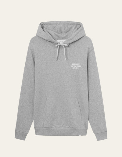 Les Deux MEN Copenhagen 2011 Hoodie Hoodie 310201-Light Grey Melange/White