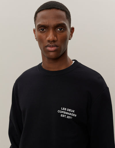 Les Deux MEN Copenhagen 2011 Sweatshirt Sweatshirt 100201-Black/White