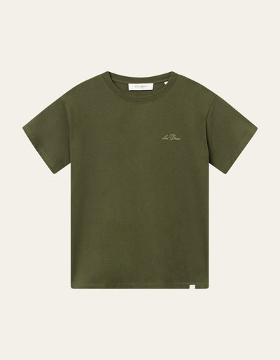 Les Deux MEN Crew T-Shirt T-Shirt 555550-Forest Green/Surplus Green