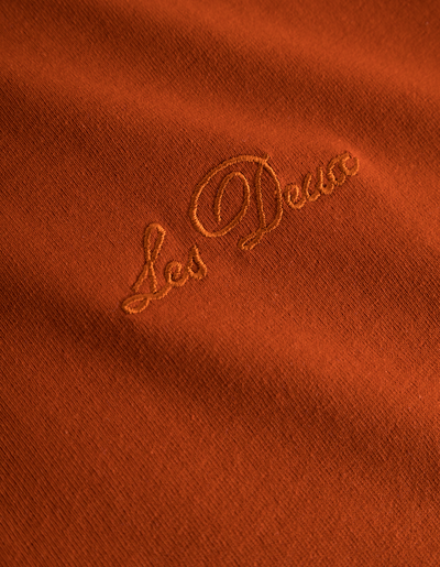 Les Deux MEN Crew T-Shirt T-Shirt 738752-Terracotta/Court Orange