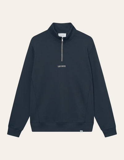 Les Deux MEN Dexter Half-Zip Sweatshirt Sweatshirt 460460-Dark Navy