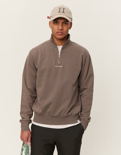 Les Deux MEN Dexter Half-Zip Sweatshirt Sweatshirt 558558-Bungee Cord