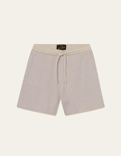 Les Deux CO-LAB Easton KaDeWe Knitted Shorts Shorts 218648-Light Ivory/Light Orchid