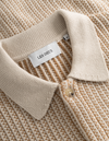 Les Deux MEN Easton Knitted SS Shirt Shirt 842215-Camel/Ivory