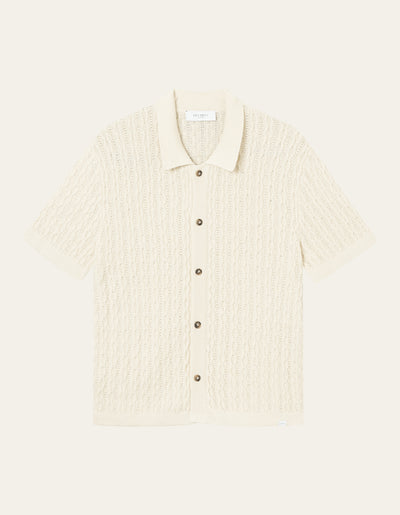 Les Deux MEN Garrett Knitted Shirt Shirt 215215-Ivory