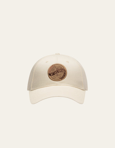 Les Deux MEN Globe Baseball Cap Cap 218864-Light Ivory/Cherrywood