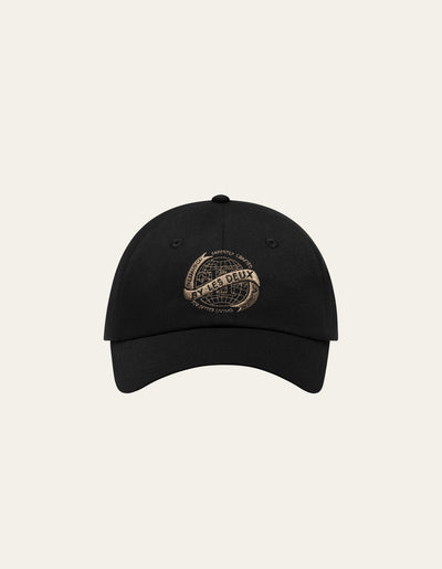 Les Deux MEN Globe Dad Cap Cap 100816-Black/Warm Sand