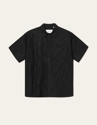 Les Deux MEN Globe Loose SS Shirt Shirt 100100-Black