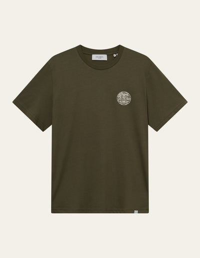 Les Deux MEN Globe T-Shirt T-Shirt 522215-Olive Night/Ivory