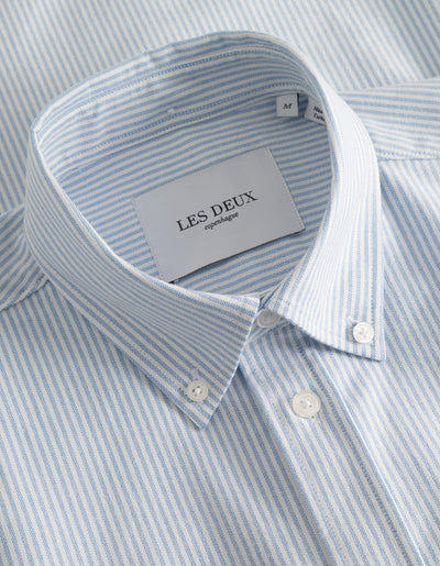 Les Deux MEN Konrad Oxford Shirt Shirt 410201-Light Blue/White