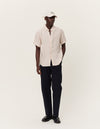 Les Deux MEN Kris Linen SS Shirt Shirt 215613-Ivory/Baked Papaya