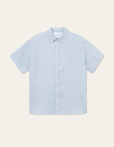 Les Deux MEN Kris Linen SS Shirt Shirt 466466-Summer Sky
