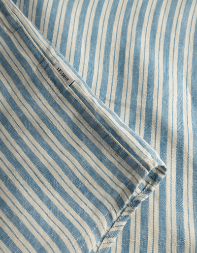 Les Deux MEN Kristian Linen B.D. Shirt Shirt 474215-Washed Denim Blue/Ivory