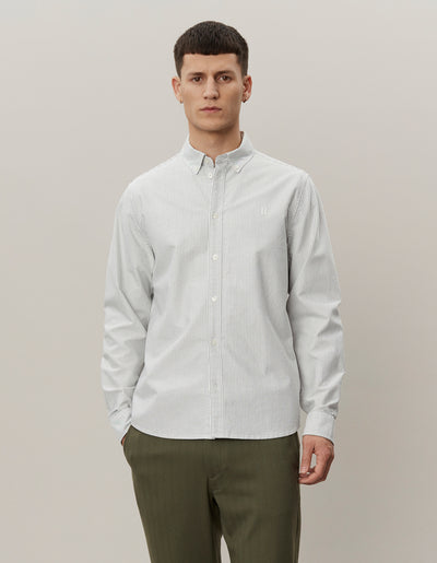Les Deux MEN Kristian Oxford Shirt Shirt 555201-Forest Green/White