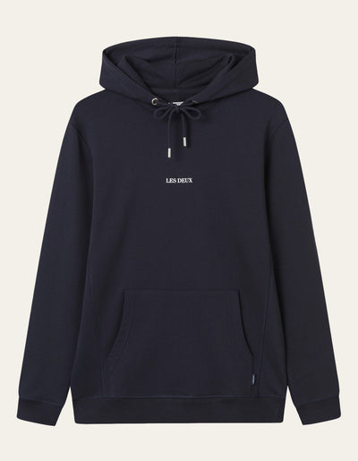 Les Deux MEN Lens Hoodie Hoodie 460201-Dark Navy/White